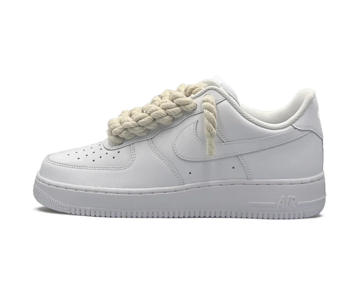Nike Airforce1  Chucky Roped Laces Cream White